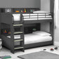 Domino Bunk Bed Anthracite - Wooden Bunk Bed ModelBedroom