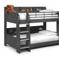Domino Bunk Bed Anthracite - Wooden Bunk Bed ModelBedroom
