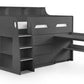Jupiter Mid Sleeper Anthracite - Kids Mid Sleeper with Storage and Desk ModelBedroom