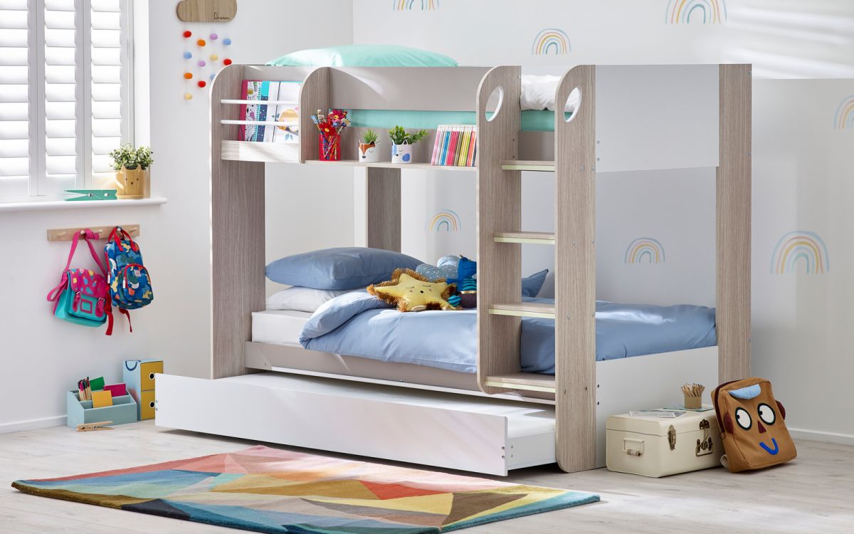 Mars Bunk & Underbed - Kids Bunk Bed with Trundle ModelBedroom