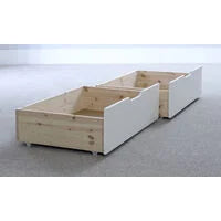 2 Chester White Under-bed Storage Drawers ModelBedroom