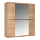 Kensington 4 Door Wardrobe with 2 Mirror doors in Oak ModelBedroom