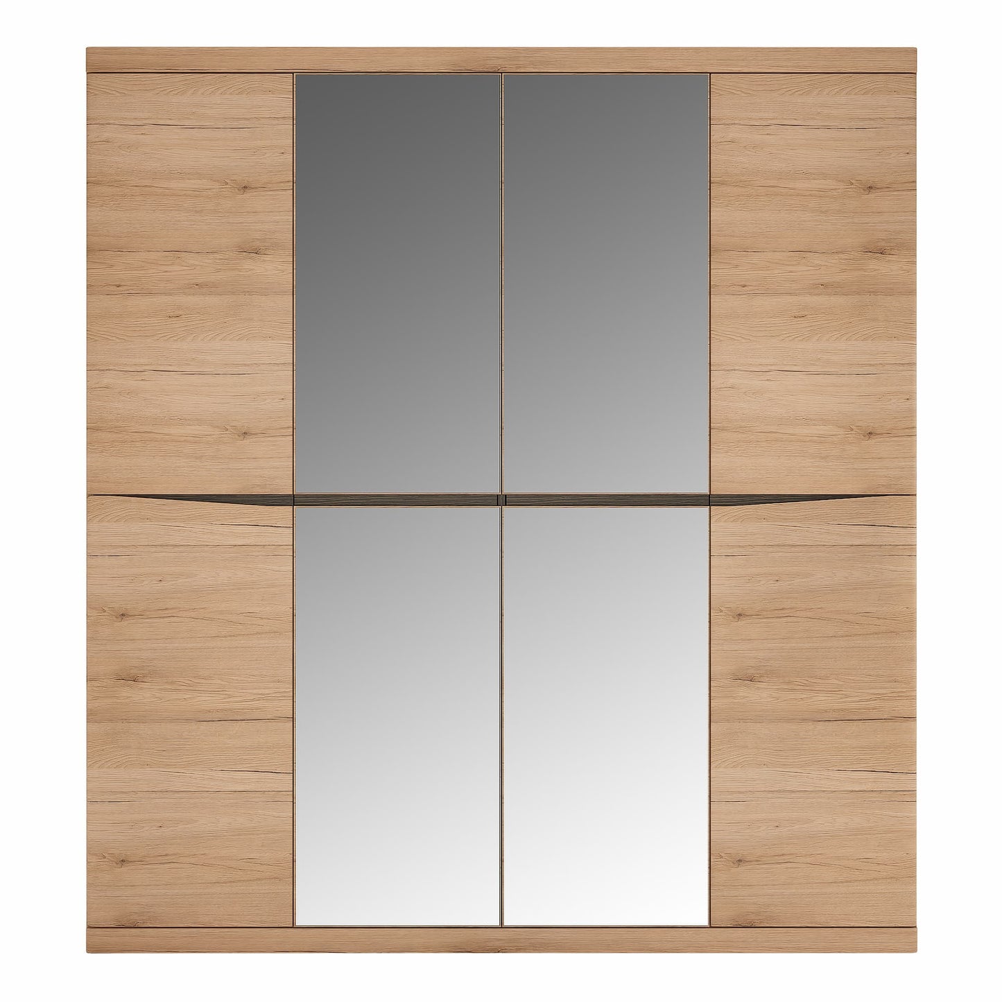 Kensington 4 Door Wardrobe with 2 Mirror doors in Oak ModelBedroom