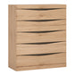 Kensington 5 Drawer Chest in Oak - 5 Drawer Chest Of Drawers Oak ModelBedroom