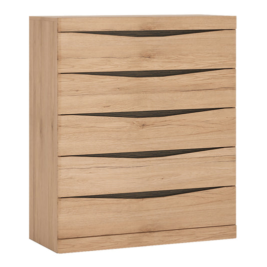 Kensington 5 Drawer Chest in Oak - 5 Drawer Chest Of Drawers Oak ModelBedroom