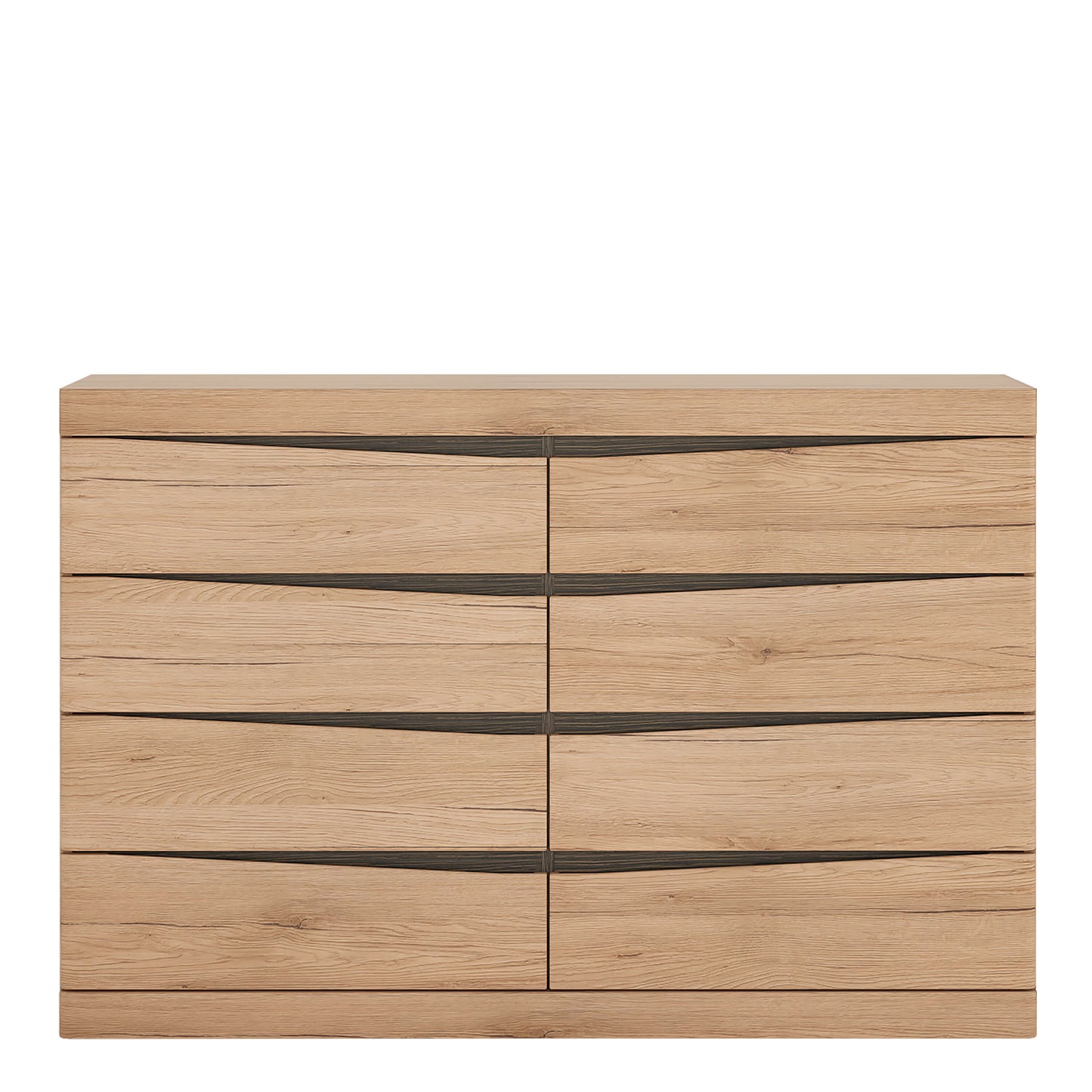 Kensington 4 + 4 Wide Chest of Drawers in Oak ModelBedroom