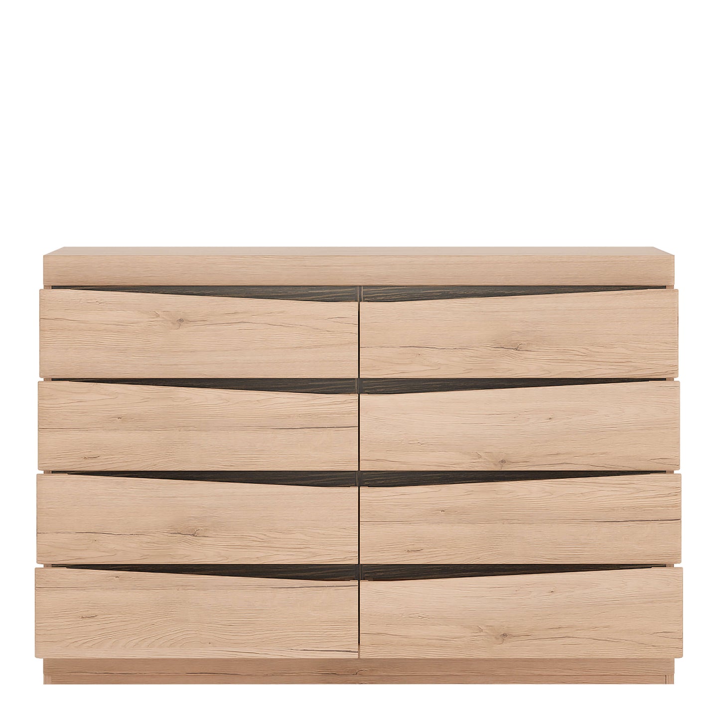 Kensington 4 + 4 Wide Chest of Drawers in Oak ModelBedroom