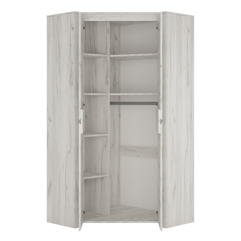 Open on sale corner wardrobe