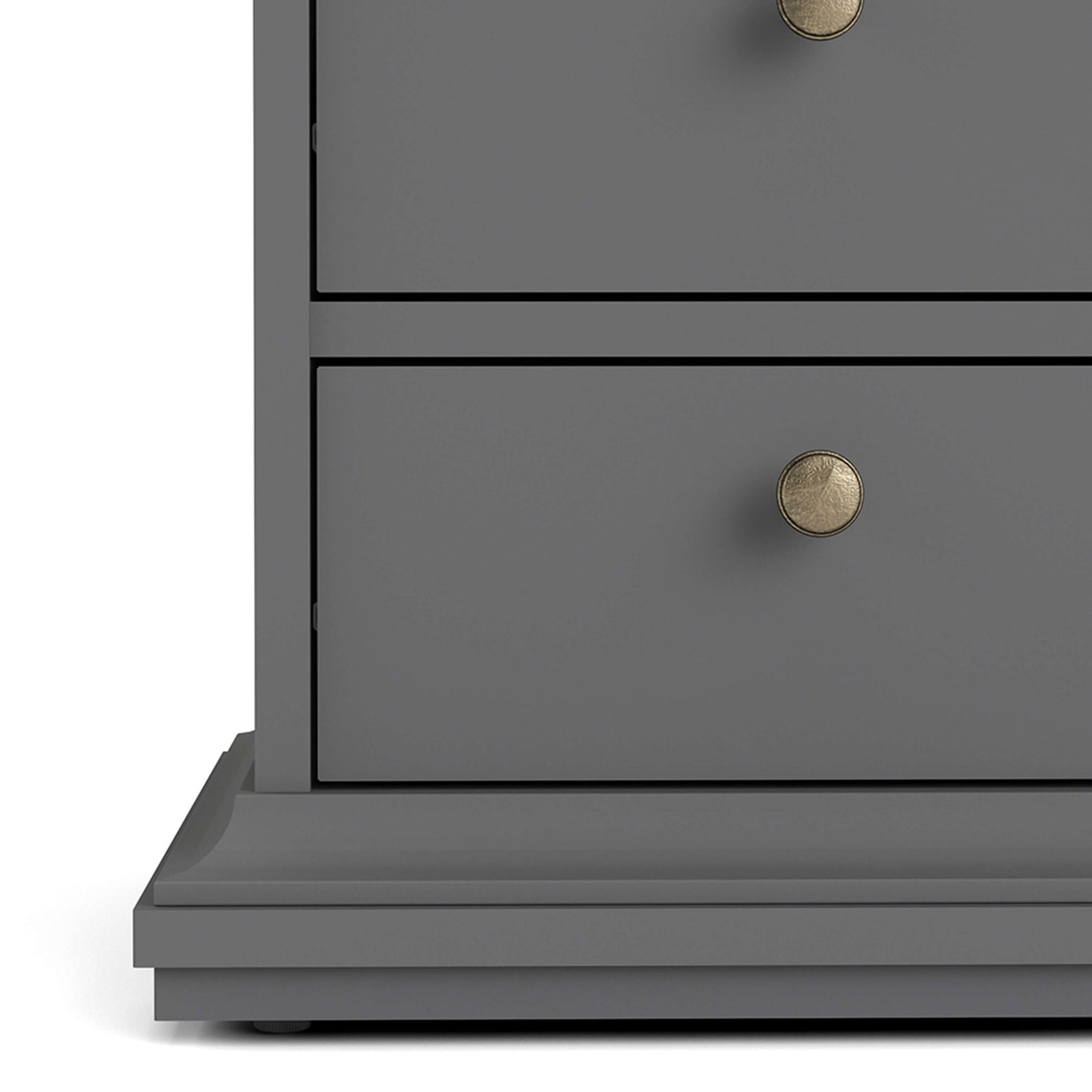 Paris Bedside 2 Drawers in Matt Grey ModelBedroom