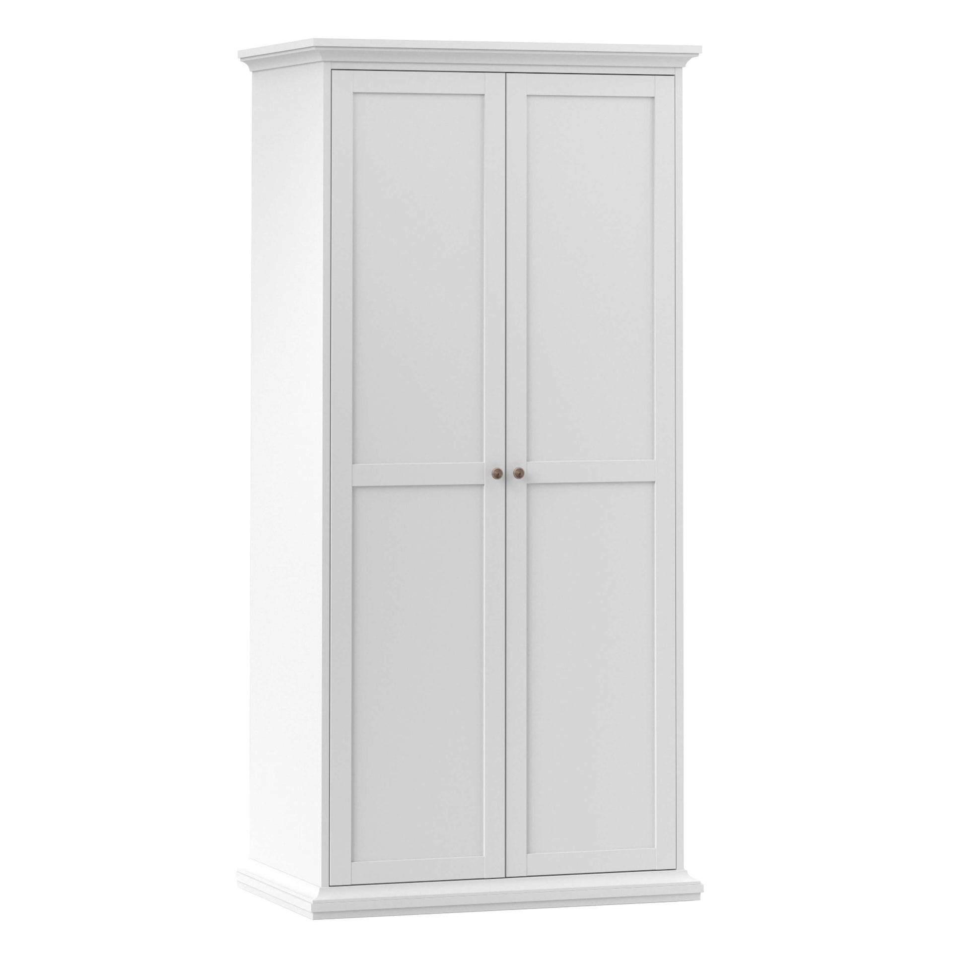 Paris Wardrobe with 2 Doors in White ModelBedroom