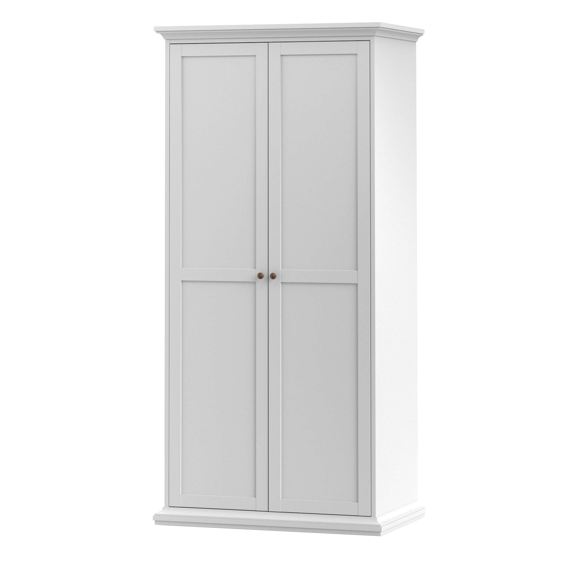 Paris Wardrobe with 2 Doors in White ModelBedroom