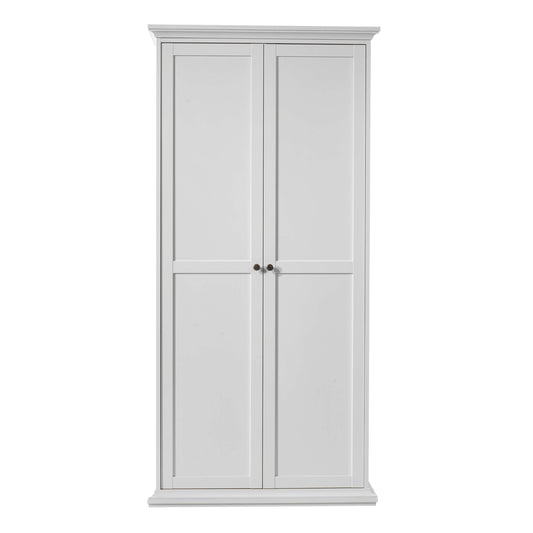 Paris Wardrobe with 2 Doors in White ModelBedroom