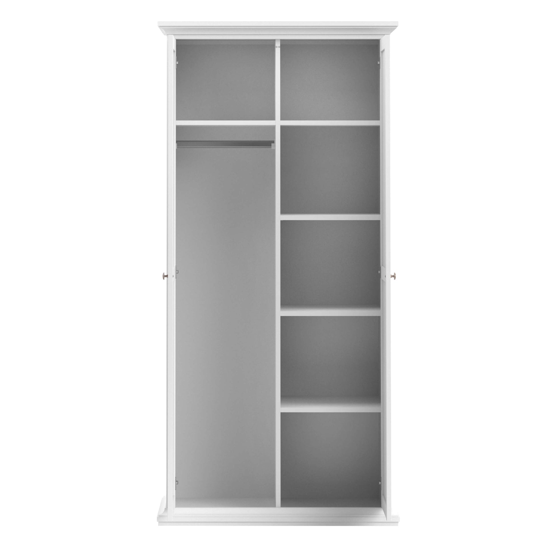 Paris Wardrobe with 2 Doors in White ModelBedroom