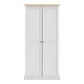 Paris Wardrobe with 2 Doors in White and Oak ModelBedroom
