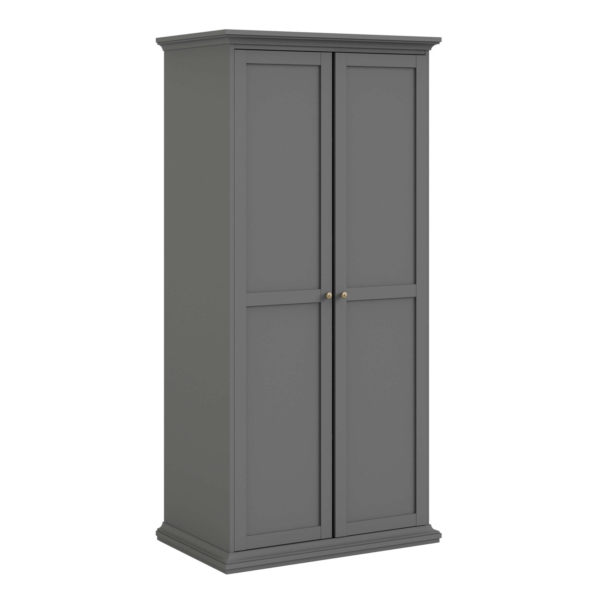 Paris Wardrobe with 2 Doors in Matt Grey ModelBedroom