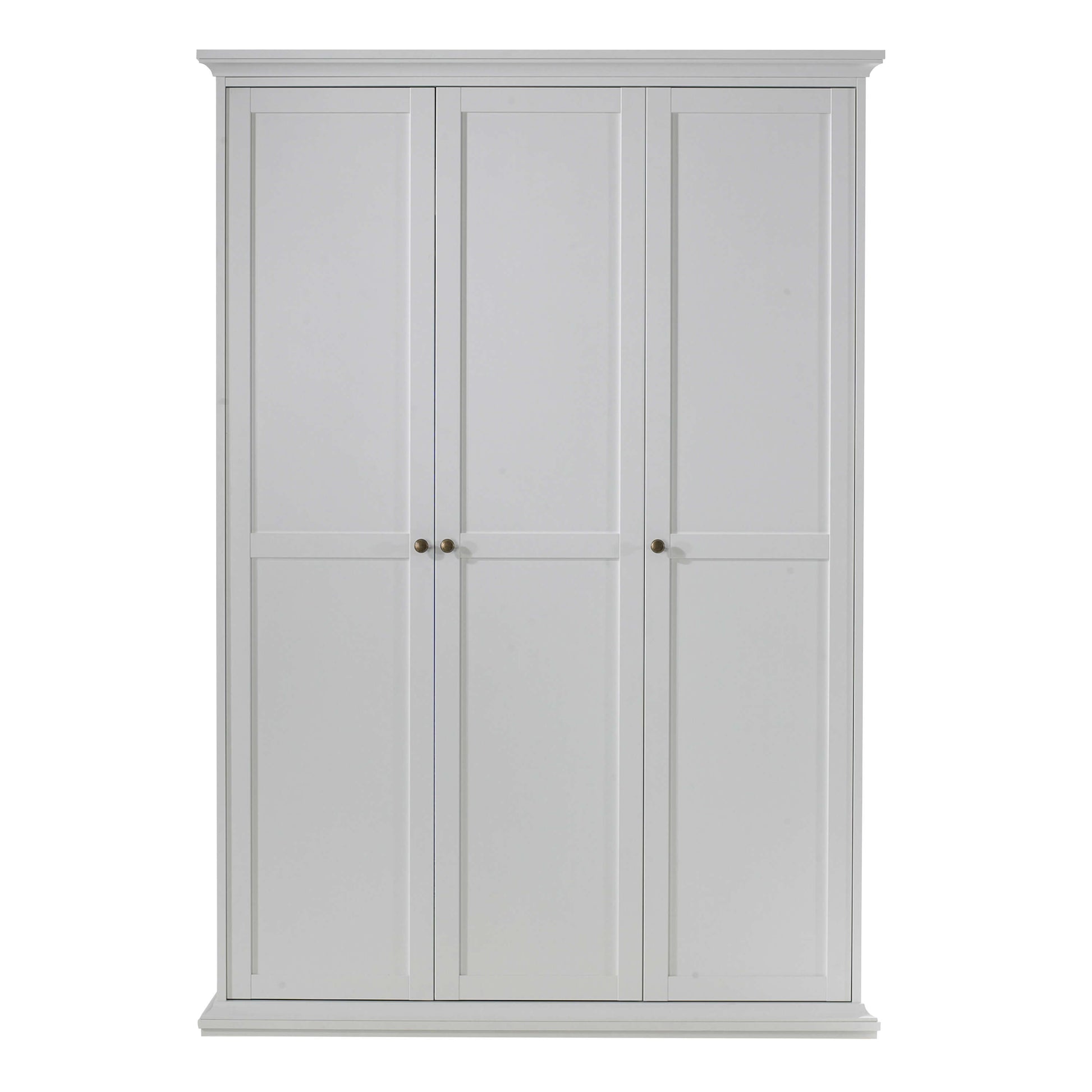 Paris Wardrobe with 3 Doors in White ModelBedroom