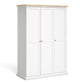 Paris Wardrobe with 3 Doors in White and Oak ModelBedroom