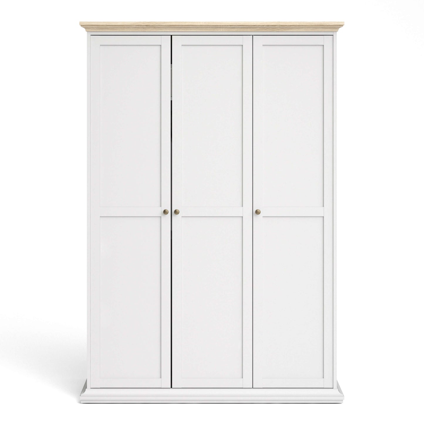 Paris Wardrobe with 3 Doors in White and Oak ModelBedroom