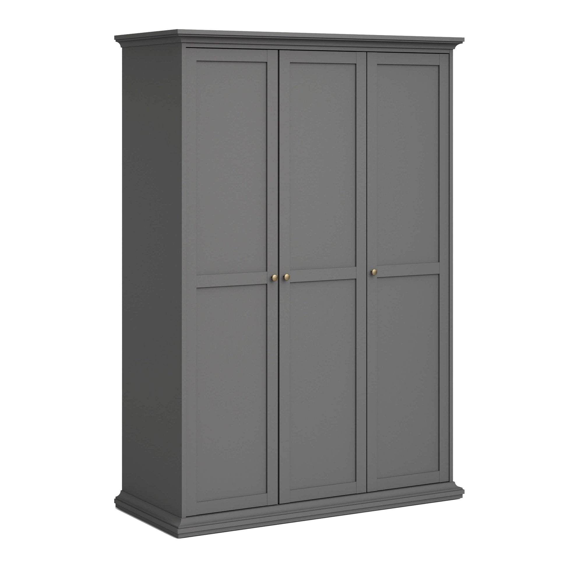 Paris Wardrobe with 3 Doors in Matt Grey ModelBedroom