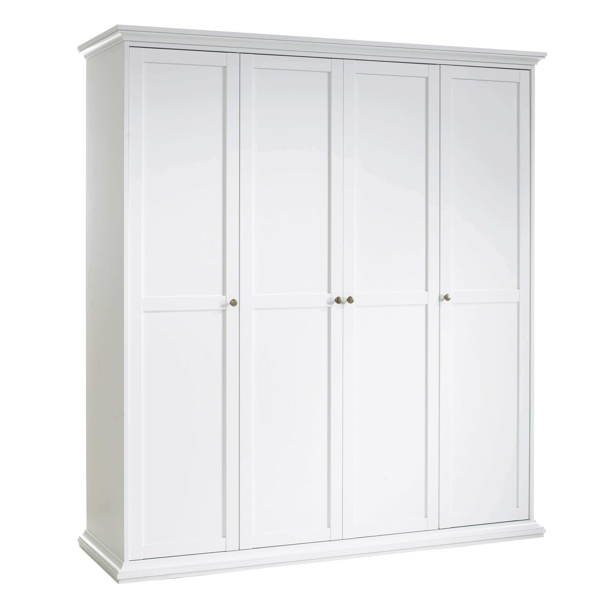 Paris Wardrobe with 4 Doors in White - 4 Door Wardrobe ModelBedroom