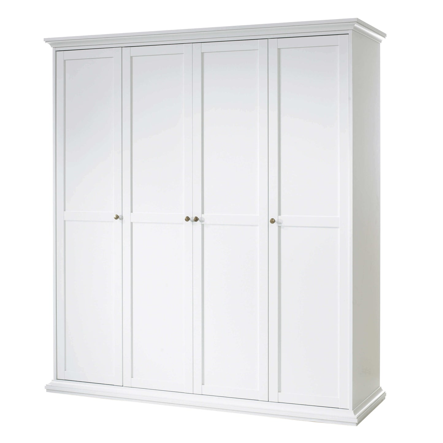 Paris Wardrobe with 4 Doors in White - 4 Door Wardrobe ModelBedroom