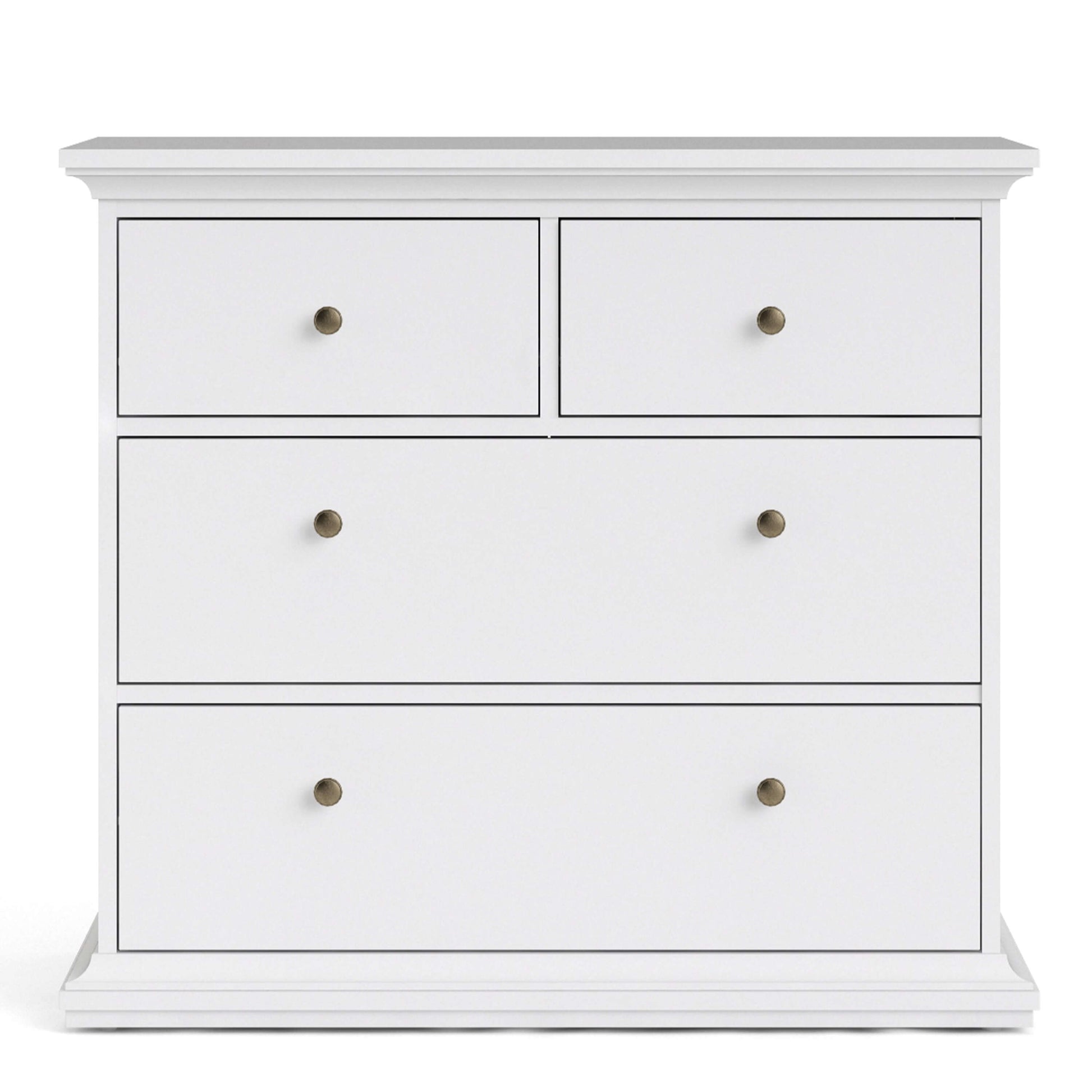 Paris Chest of 4 Drawers in White ModelBedroom