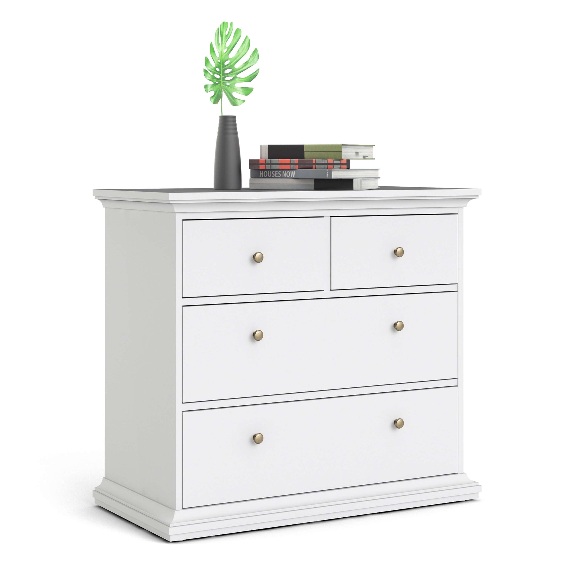 Paris Chest of 4 Drawers in White ModelBedroom