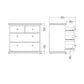 Paris Chest of 4 Drawers in White ModelBedroom