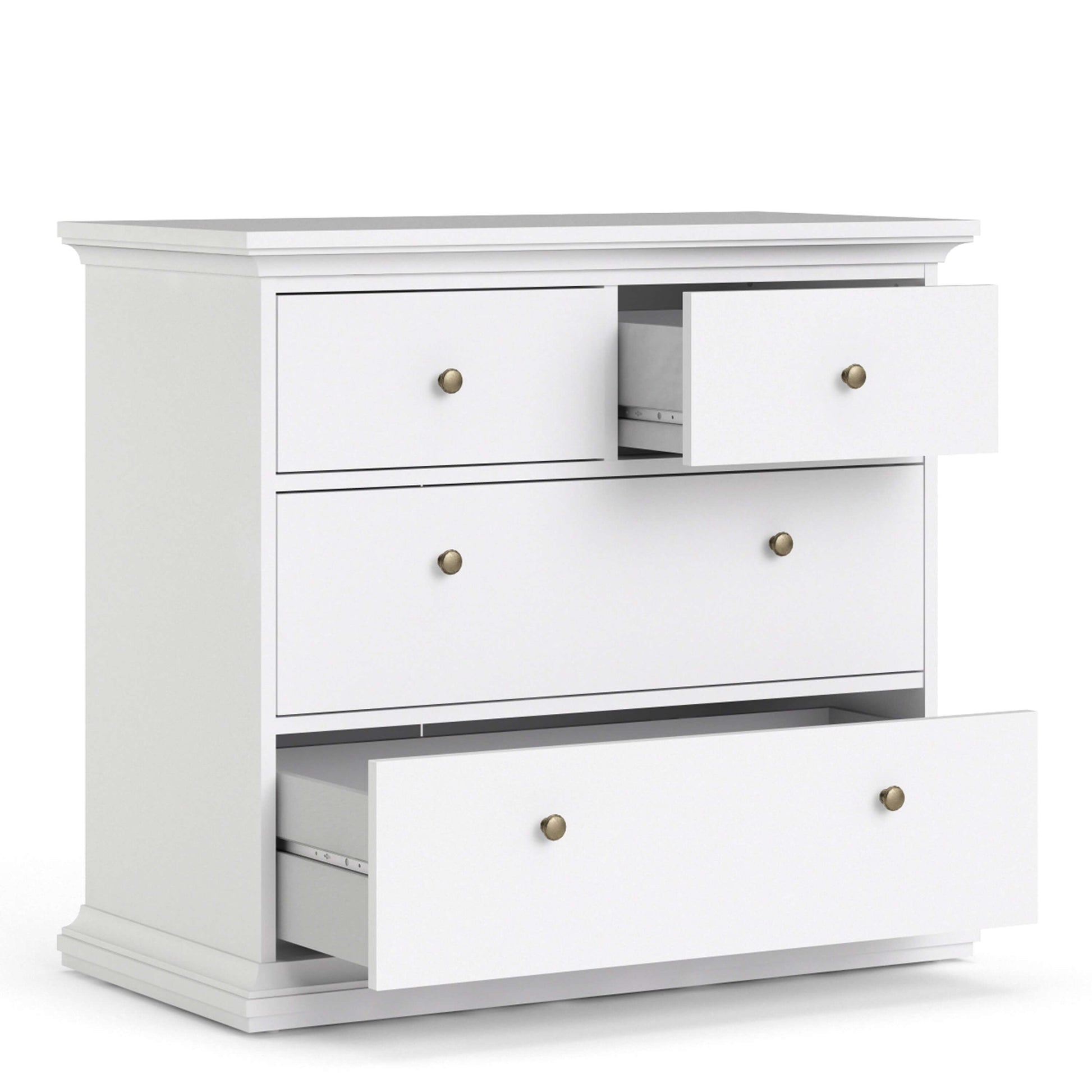 Paris Chest of 4 Drawers in White ModelBedroom