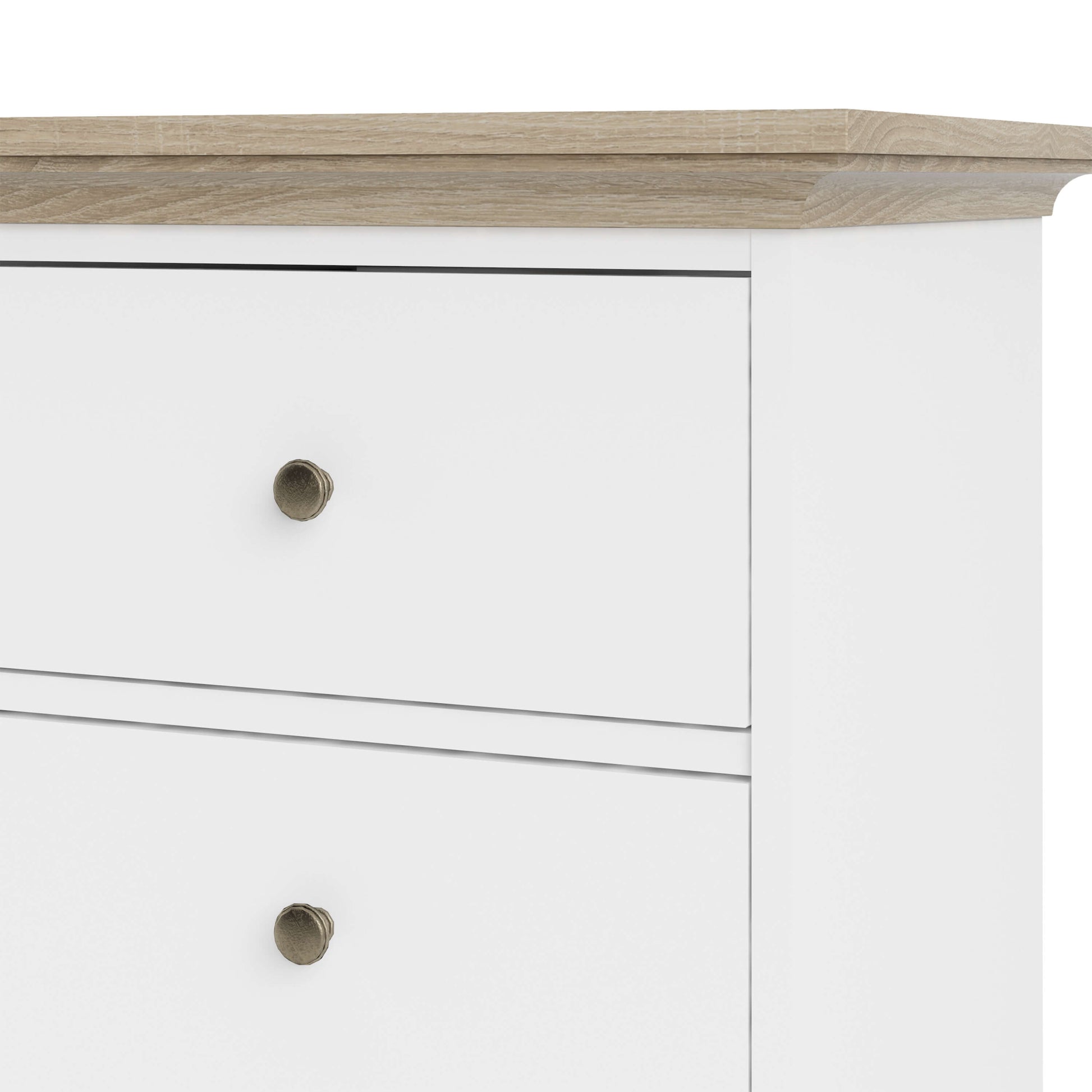 Paris Chest of 4 Drawers in White and Oak ModelBedroom