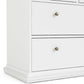 Paris Chest of 4 Drawers in White and Oak ModelBedroom