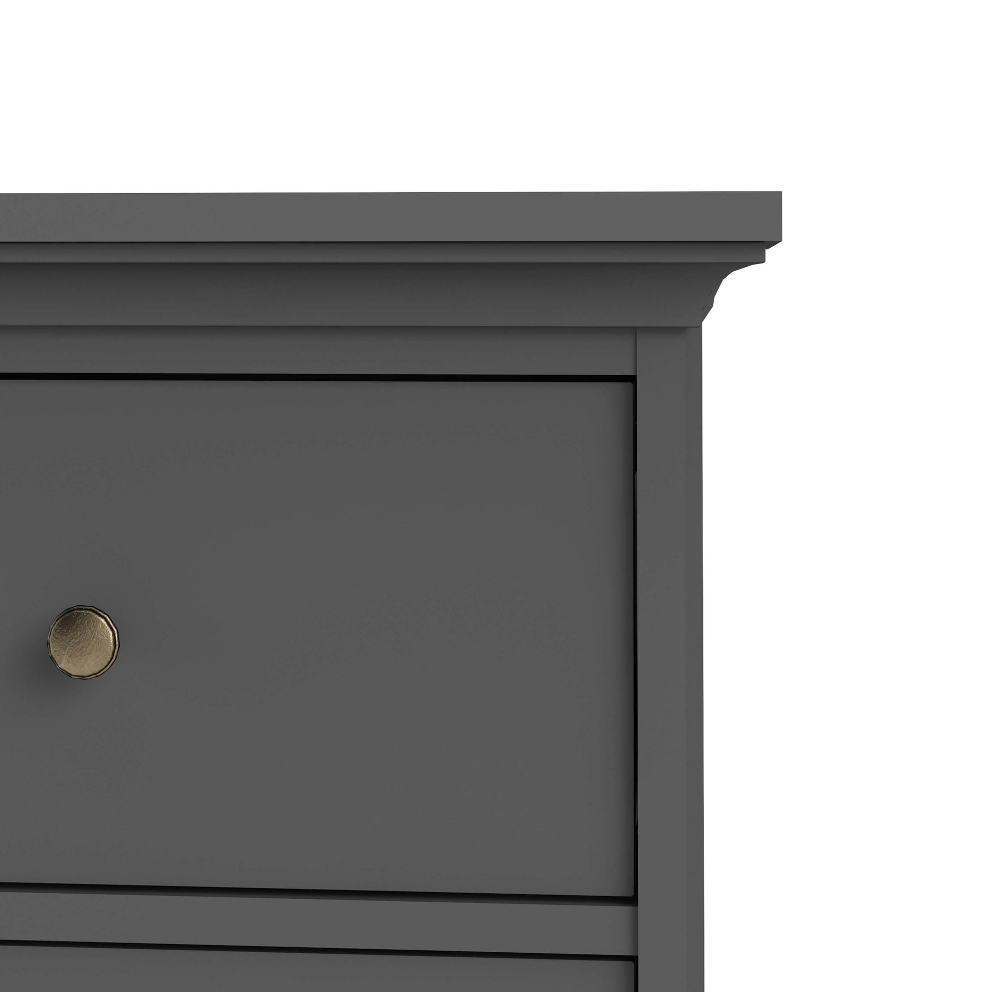 Paris Chest of 4 Drawers in Matt Grey ModelBedroom