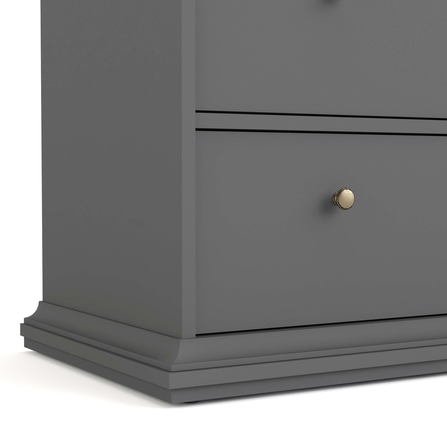 Paris Chest of 4 Drawers in Matt Grey ModelBedroom