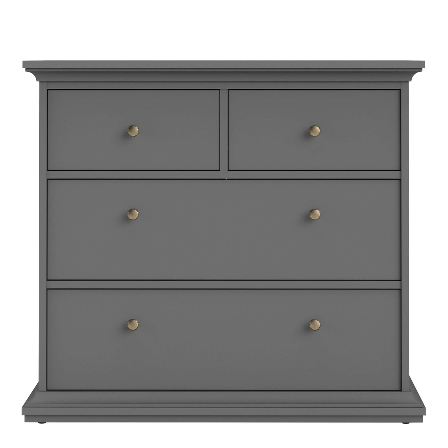 Paris Chest of 4 Drawers in Matt Grey ModelBedroom