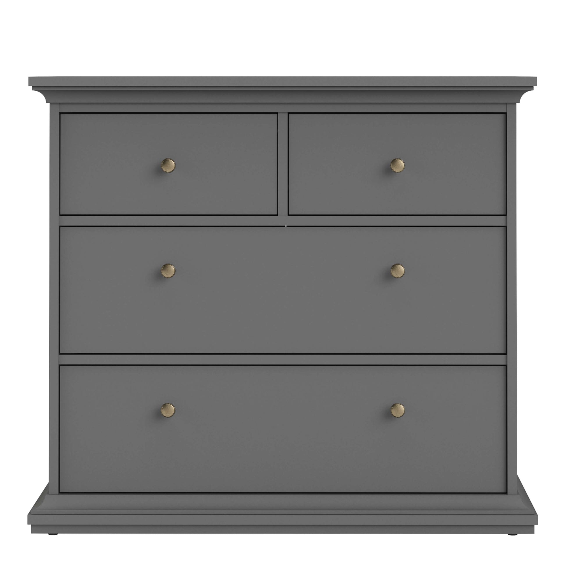 Paris Chest of 4 Drawers in Matt Grey ModelBedroom