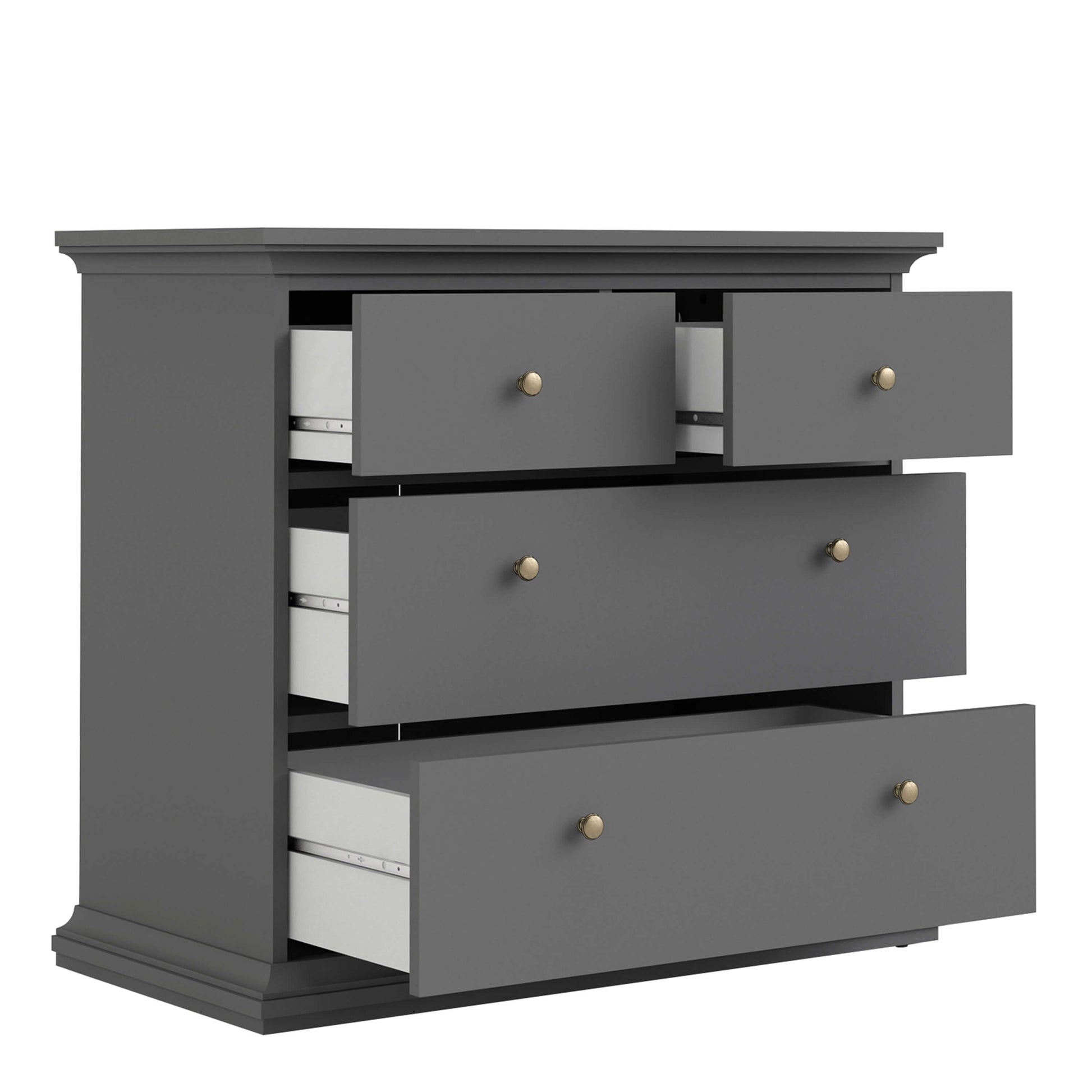 Paris Chest of 4 Drawers in Matt Grey ModelBedroom