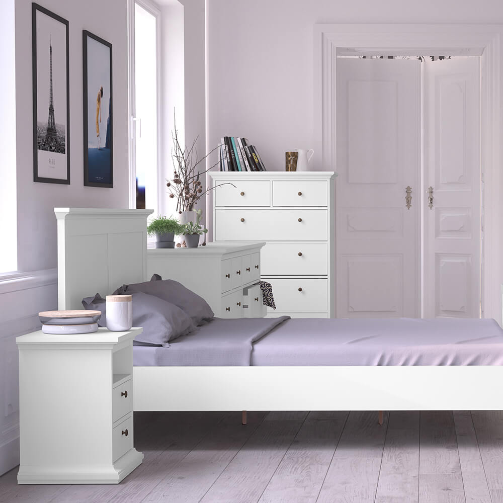 Paris Chest of 6 Drawers in White ModelBedroom