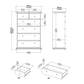 Paris Chest of 6 Drawers in White ModelBedroom