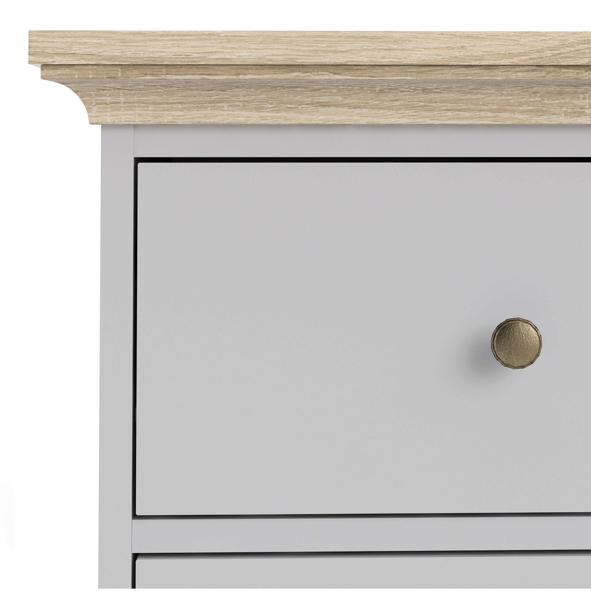 Paris Chest of 6 Drawers in White and Oak ModelBedroom