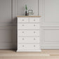 Paris Chest of 6 Drawers in White and Oak ModelBedroom