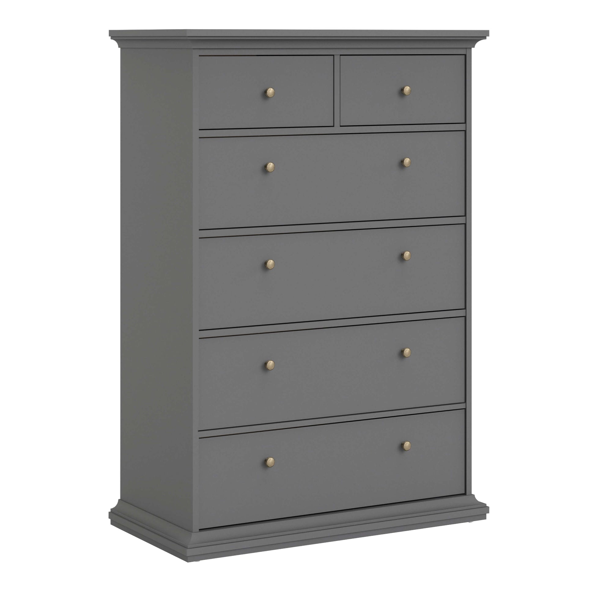 Paris Chest of 6 Drawers in Matt Grey ModelBedroom