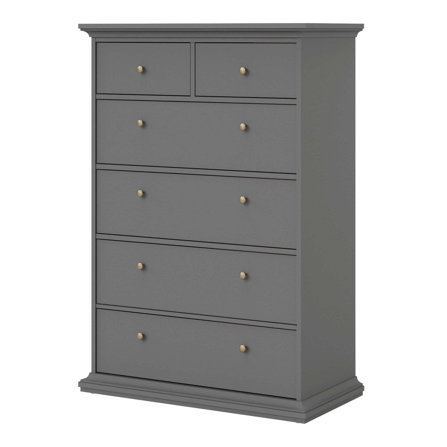 Paris Chest of 6 Drawers in Matt Grey ModelBedroom