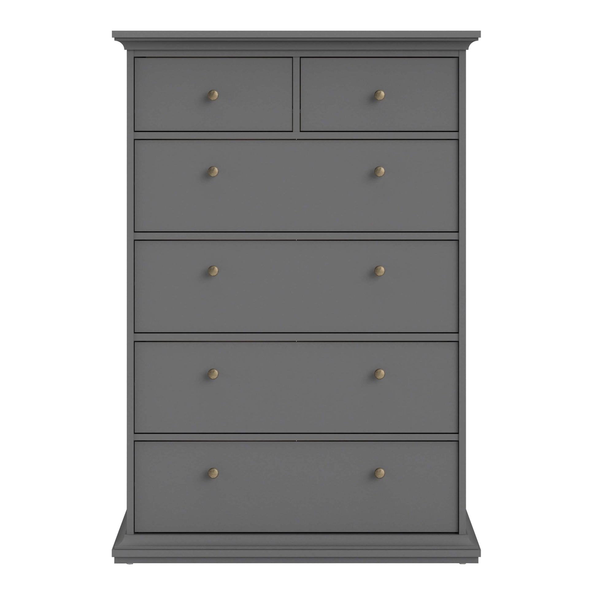 Paris Chest of 6 Drawers in Matt Grey ModelBedroom