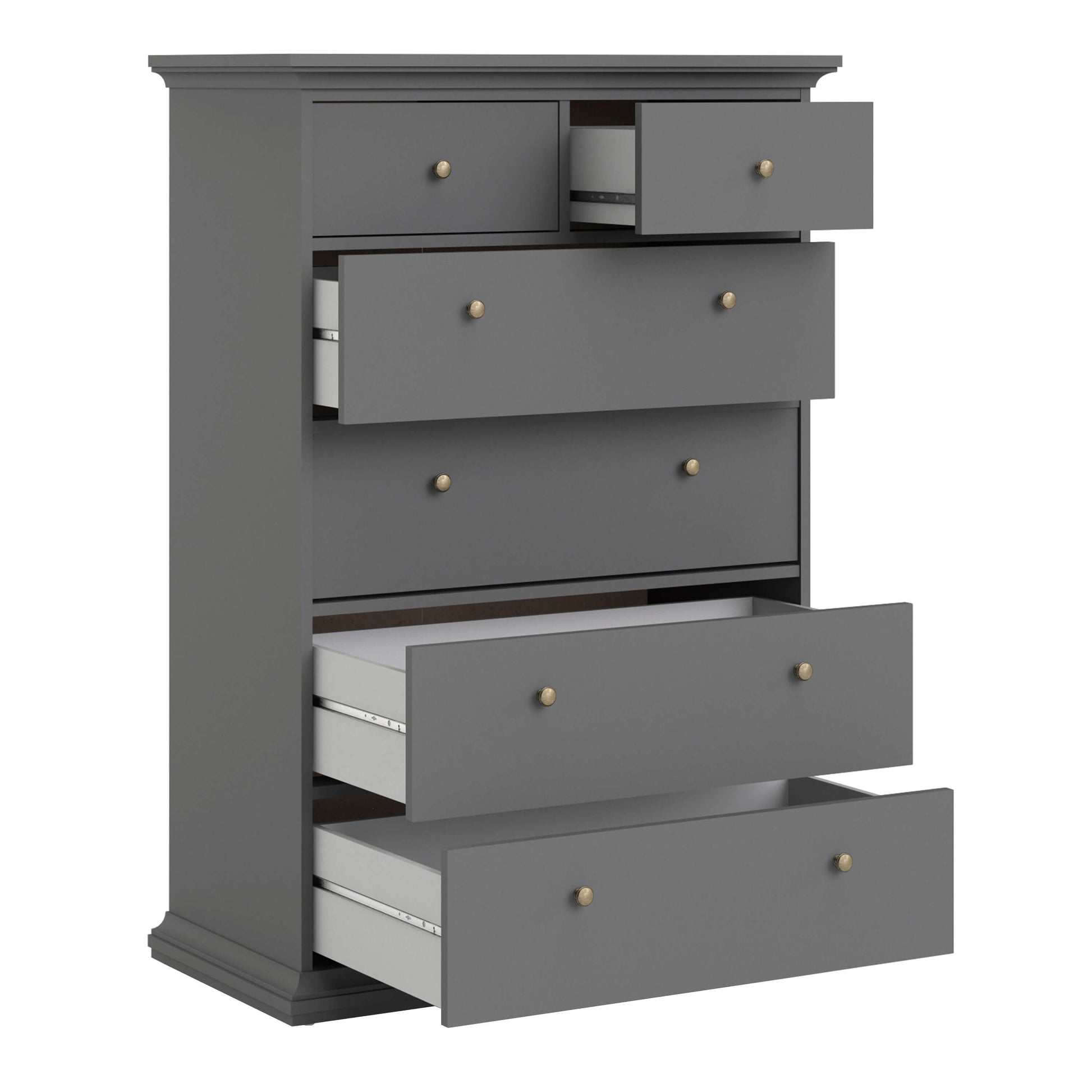 Paris Chest of 6 Drawers in Matt Grey ModelBedroom