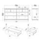 Paris Chest of 8 Drawers in White and Oak ModelBedroom
