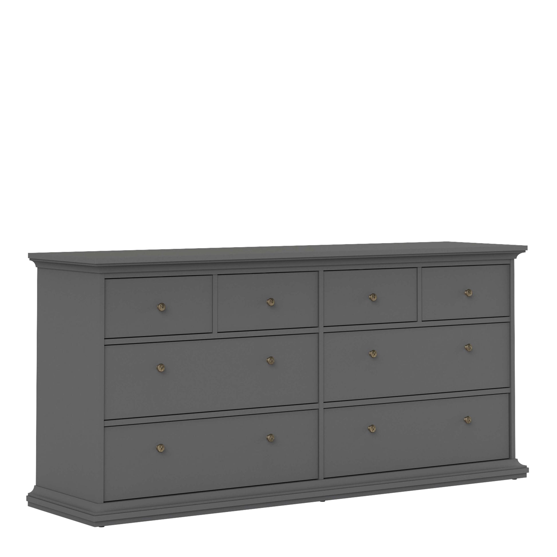 Paris Chest of 8 Drawers in Matt Grey ModelBedroom