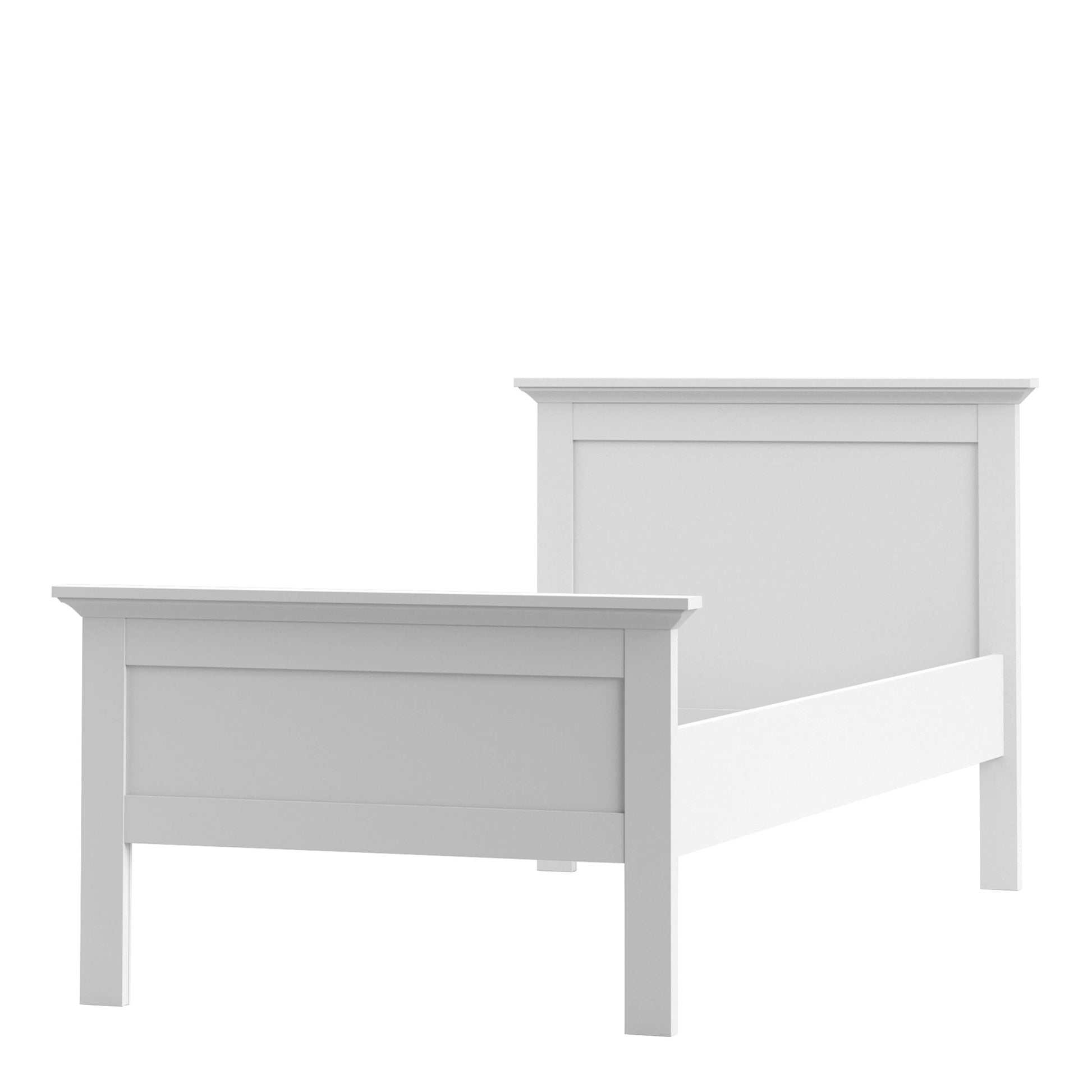 Paris Single Bed (90 x 200) in White ModelBedroom