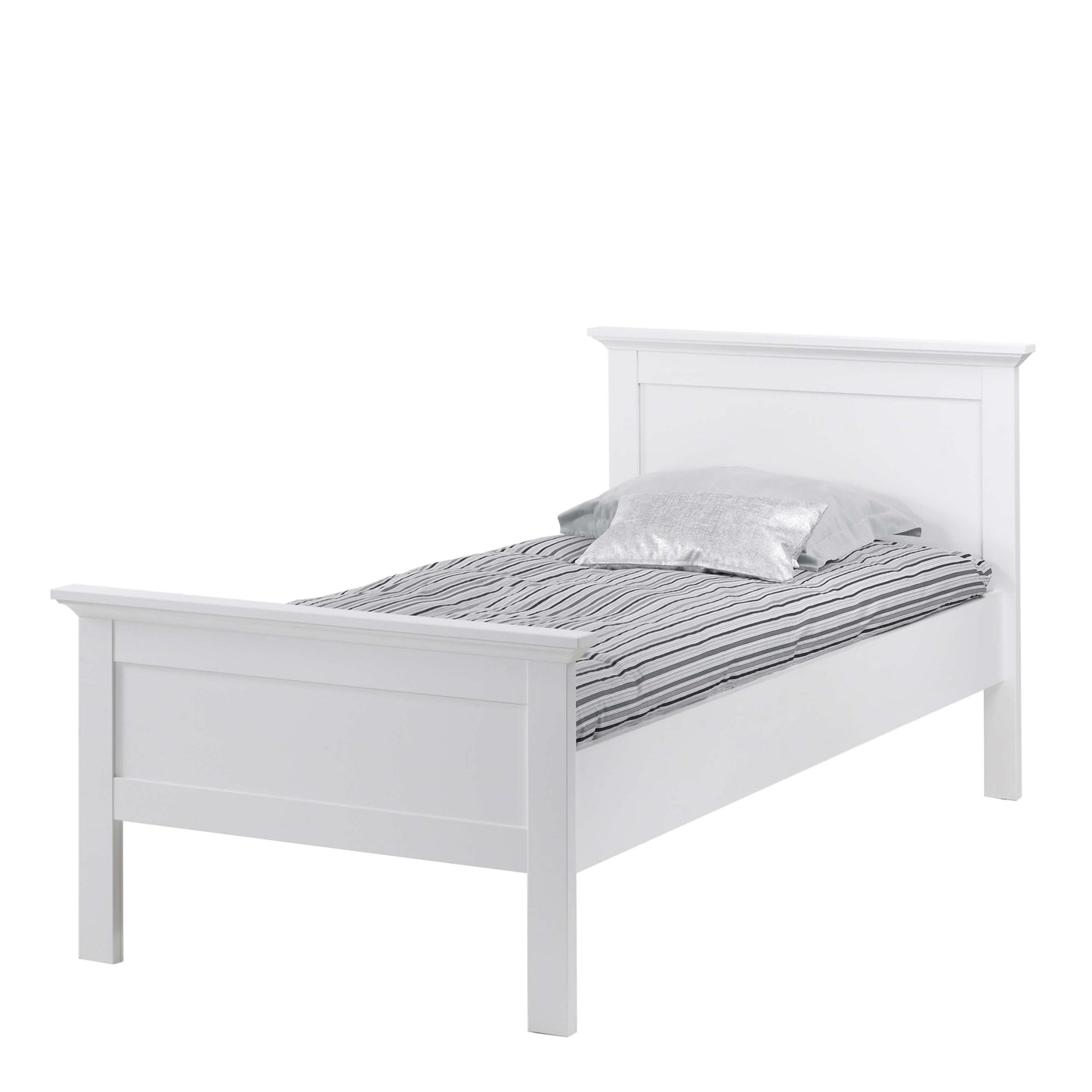 Paris Single Bed (90 x 200) in White ModelBedroom
