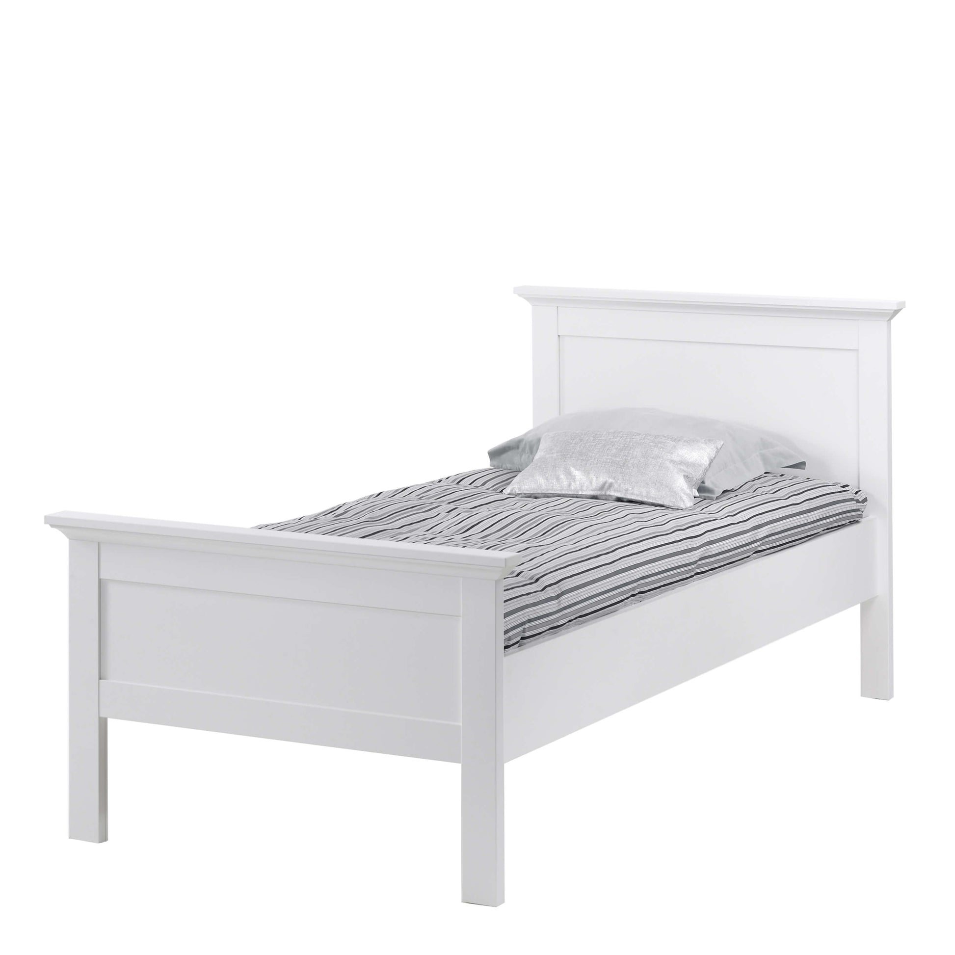 Paris Single Bed (90 x 200) in White ModelBedroom