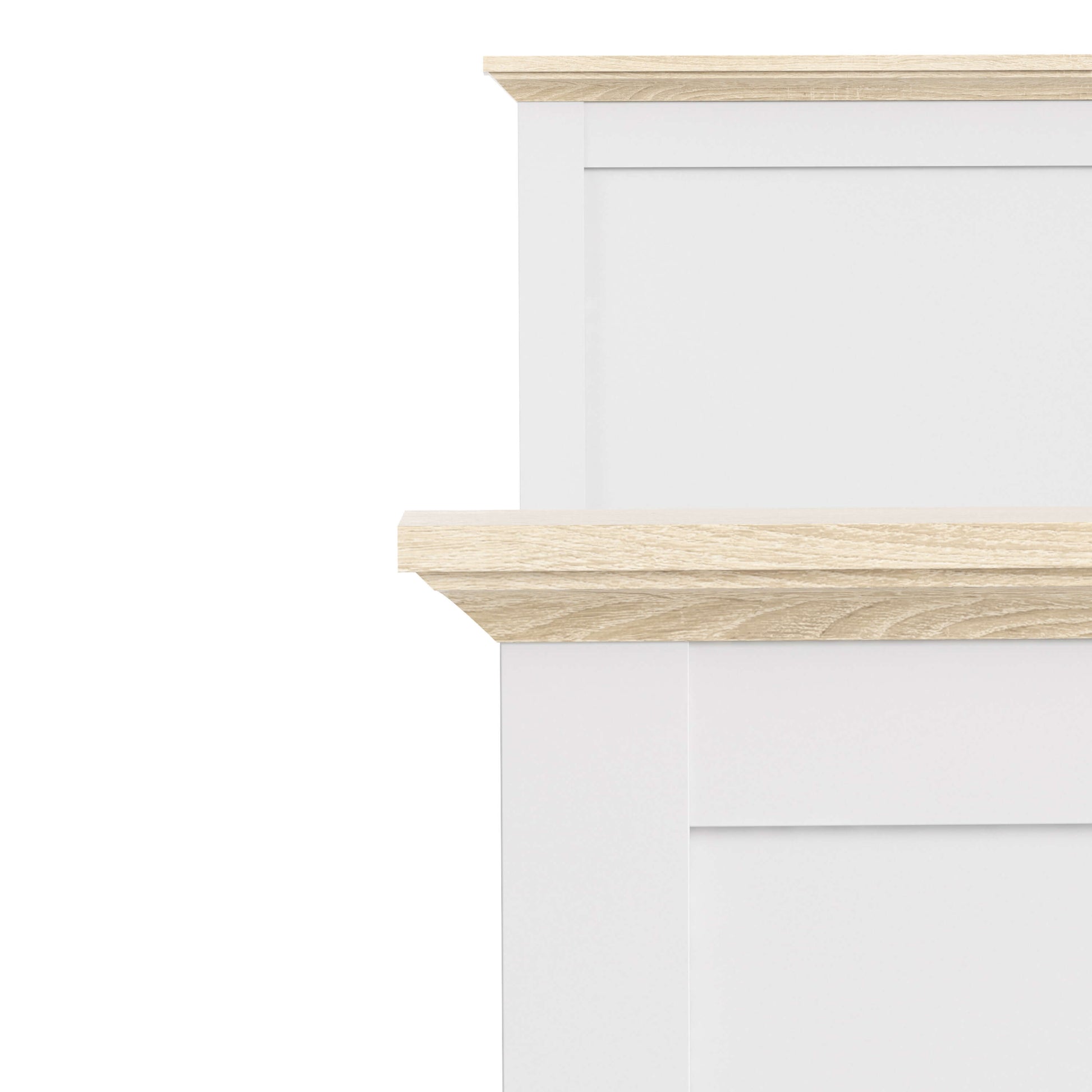 Paris Single Bed (90 x 200) in White and Oak ModelBedroom